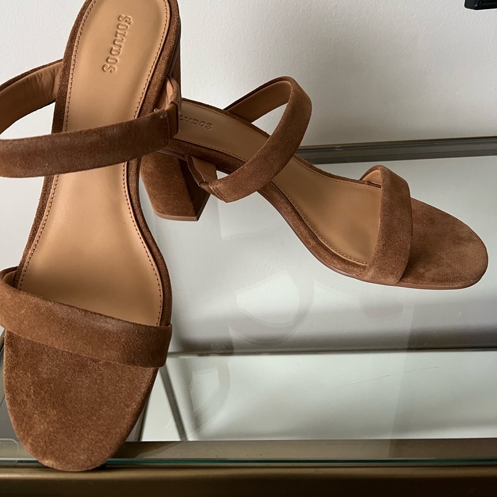 Soludos Ines Heels- walnut suede